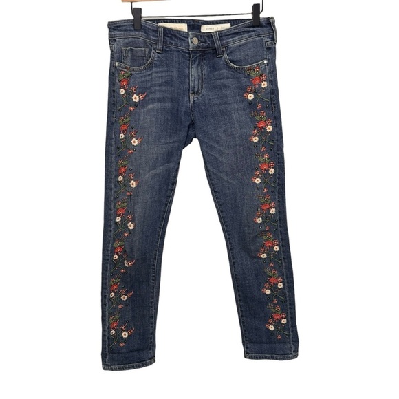 Anthropologie Pilcro and the Letterpress Hyphen Embroidered Relaxed Fit Jean 27 - Picture 2 of 16